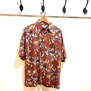 Kona kai silk shirt Hawaiian xl button